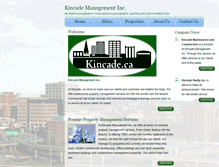 Tablet Screenshot of kincademanagement.com